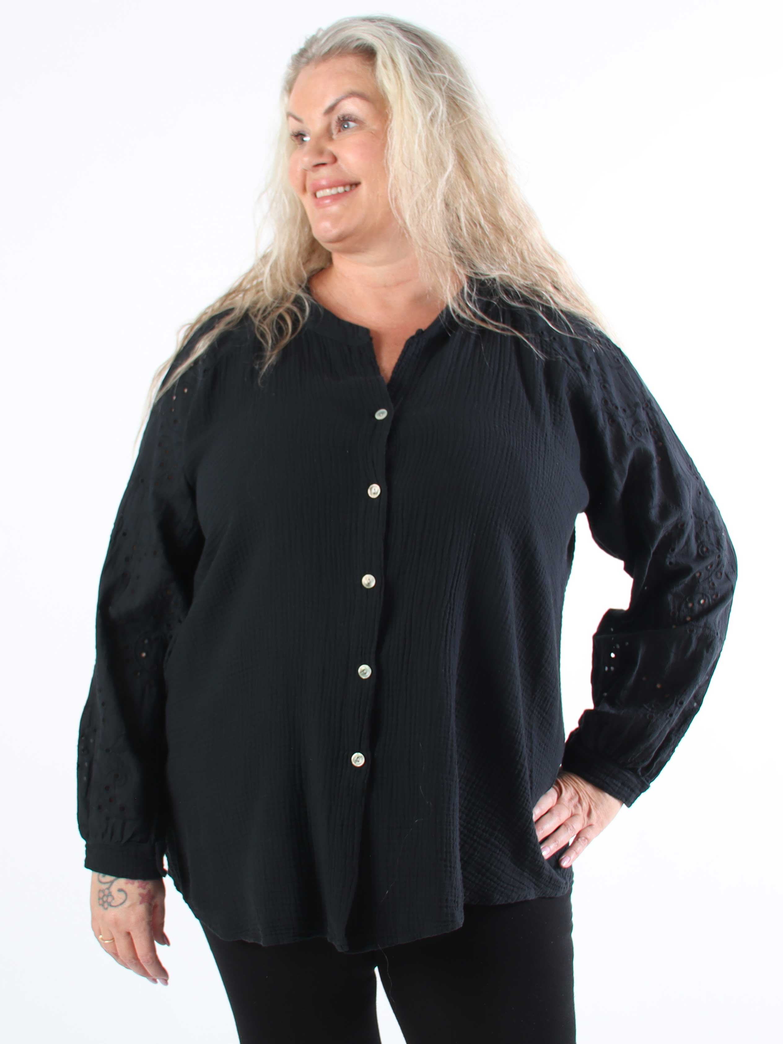 Sandrini - Blød bomuldsskjorte i plus size